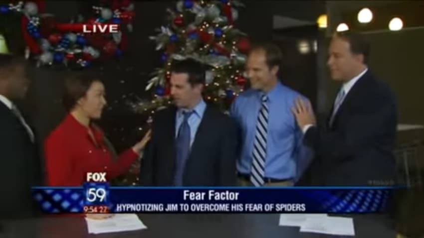 Tim Shurr Helps Anchorman Overcome Fear of Spiders