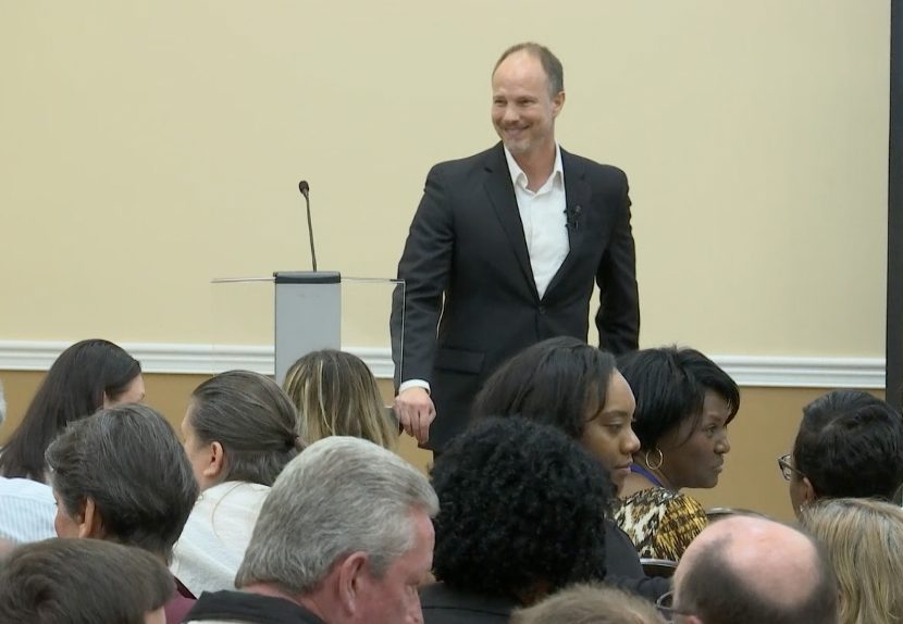 Tim Shurr presenting to an organization audience