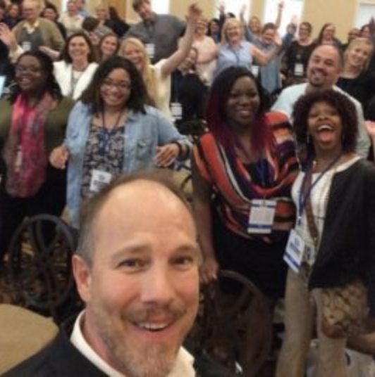 Tim Shurr with a sales team during a workshop